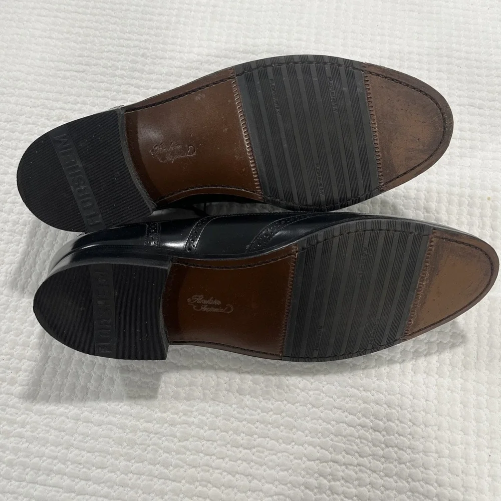 Florsheim Imperial Black Wingtip Oxford Dress Shoes Mens 10 D 92343 USA
